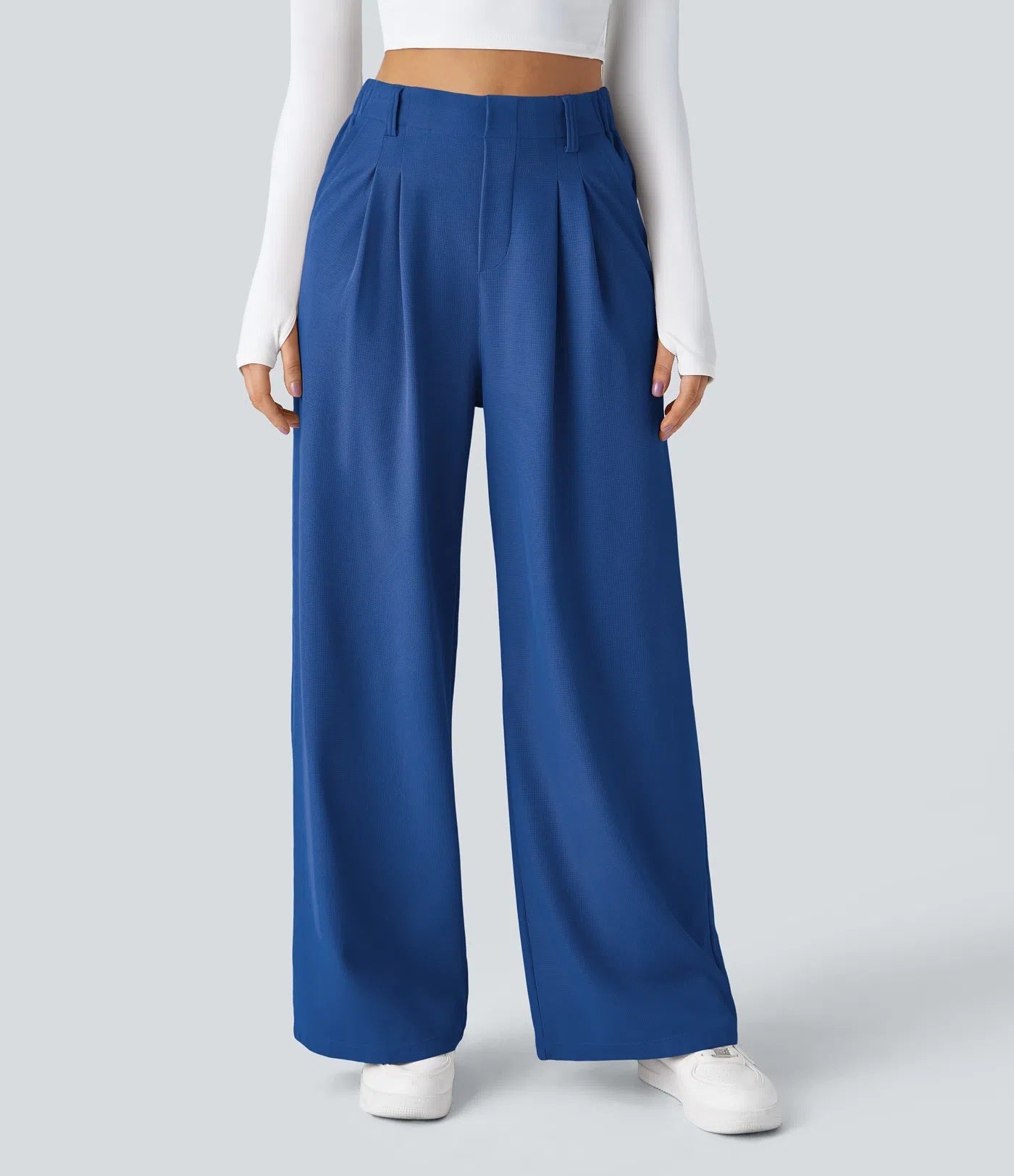 Women’s High Waist Wide Leg Pants – Trendy Loose Fit Trousers