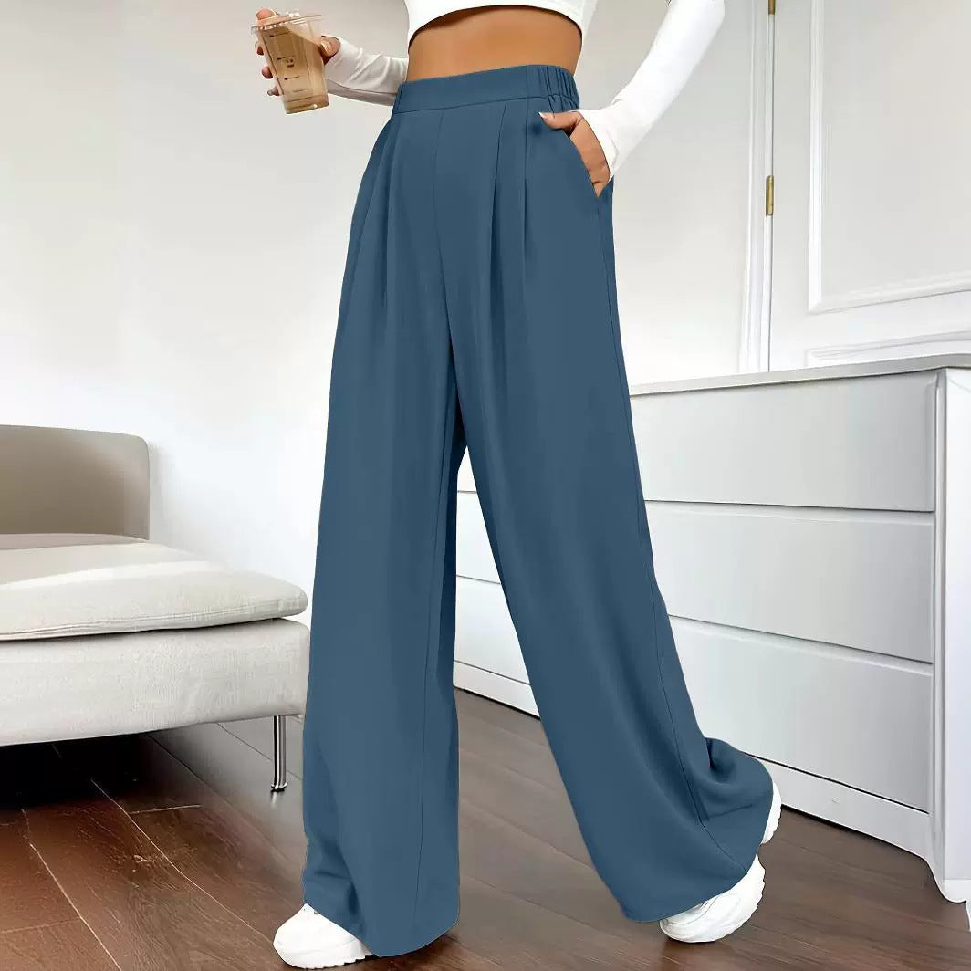 Women’s High Waist Wide Leg Pants – Trendy Loose Fit Trousers